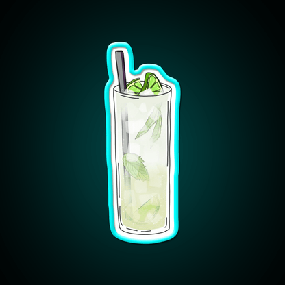 Lime Mint Mojito Cocktail Drink Cocktail Bar Decor Led Neon Sign Rgb Color - Shineneon