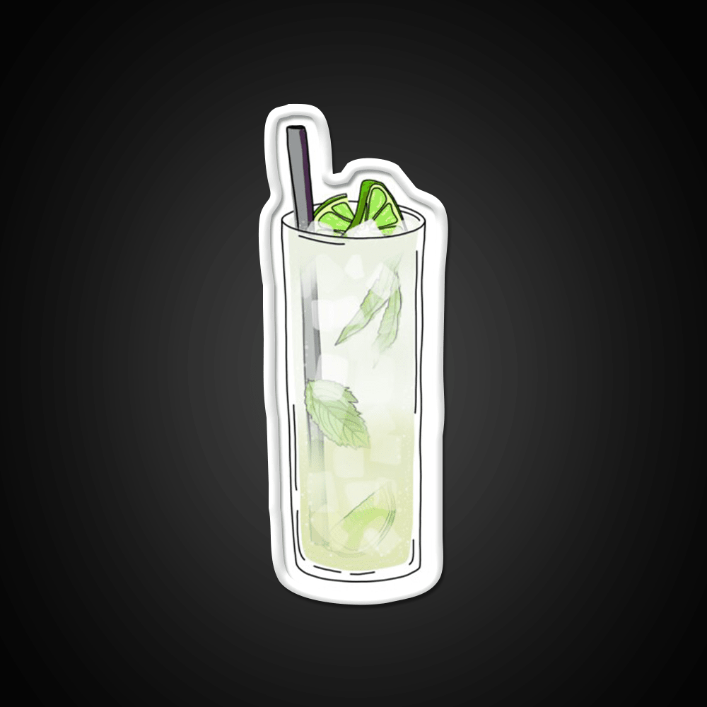 Lime Mint Mojito Cocktail Drink Cocktail Bar Decor Led Neon Sign Rgb Color - Shineneon