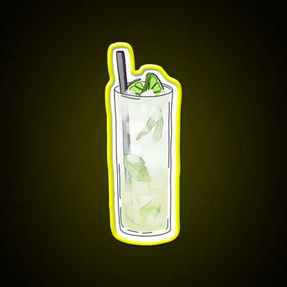 Lime Mint Mojito Cocktail Drink Cocktail Bar Decor Led Neon Sign Rgb Color - Shineneon