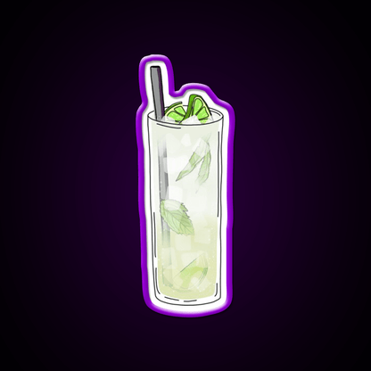 Lime Mint Mojito Cocktail Drink Cocktail Bar Decor Led Neon Sign Rgb Color - Shineneon