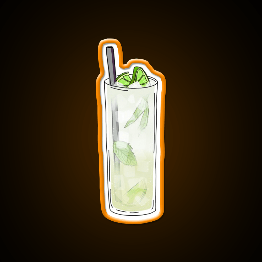Lime Mint Mojito Cocktail Drink Cocktail Bar Decor Led Neon Sign Rgb Color - Shineneon