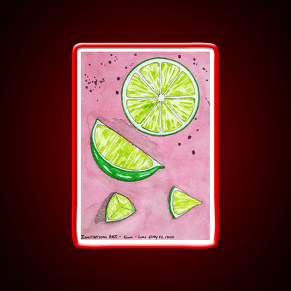 Lime Study 2 Snack Food Led Neon Sign Rgb Color - Shineneon