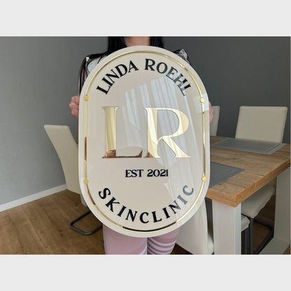 Linda Roehl Skin Clinic Acrylic Business Logo Sign - Shineneon