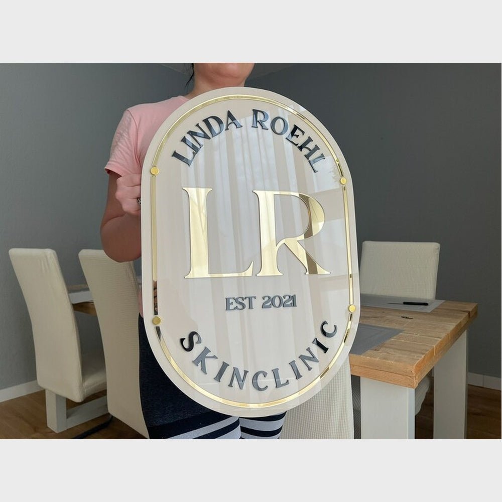 Linda Roehl Skin Clinic Acrylic Business Logo Sign - Shineneon