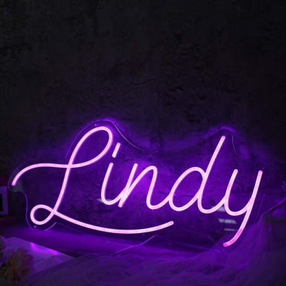 Lindy Dark Purple Led Neon Sign - Shineneon