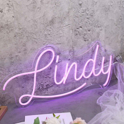 Lindy Dark Purple Led Neon Sign - Shineneon