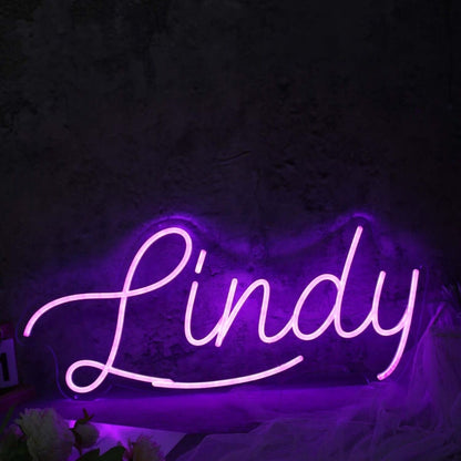 Lindy Dark Purple Led Neon Sign - Shineneon
