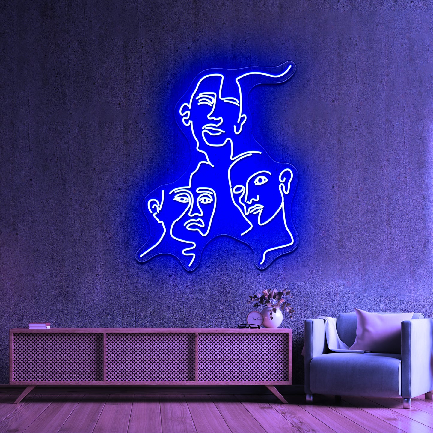 Line Art Women Wall Artwork Neon Signs