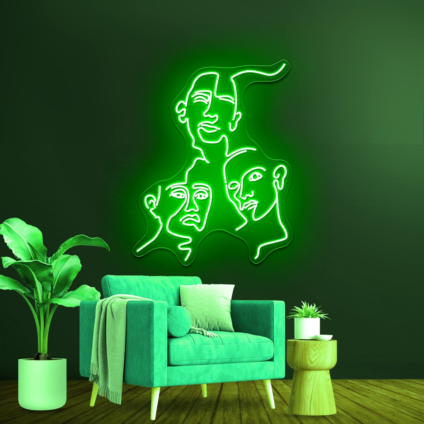 Line Art Women Wall Artwork Neon Signs