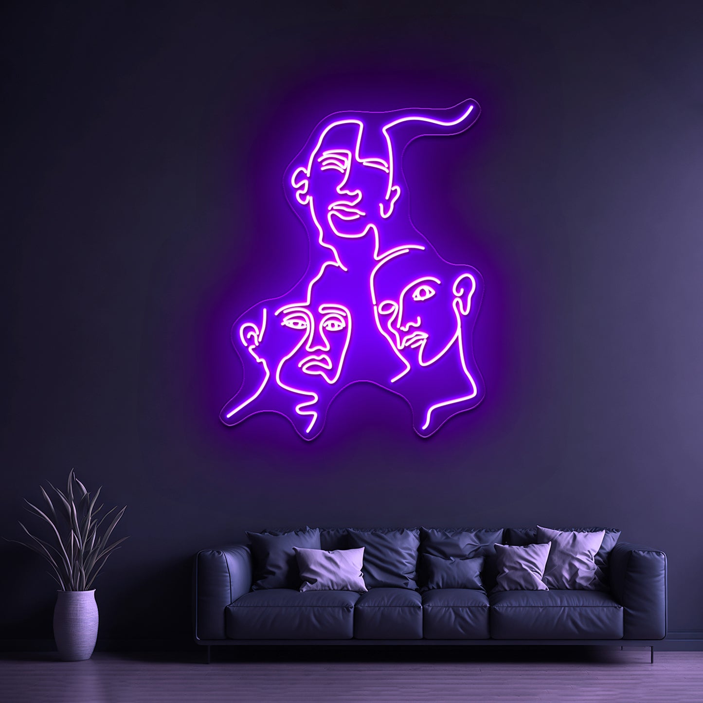 Line Art Women Wall Artwork Neon Signs