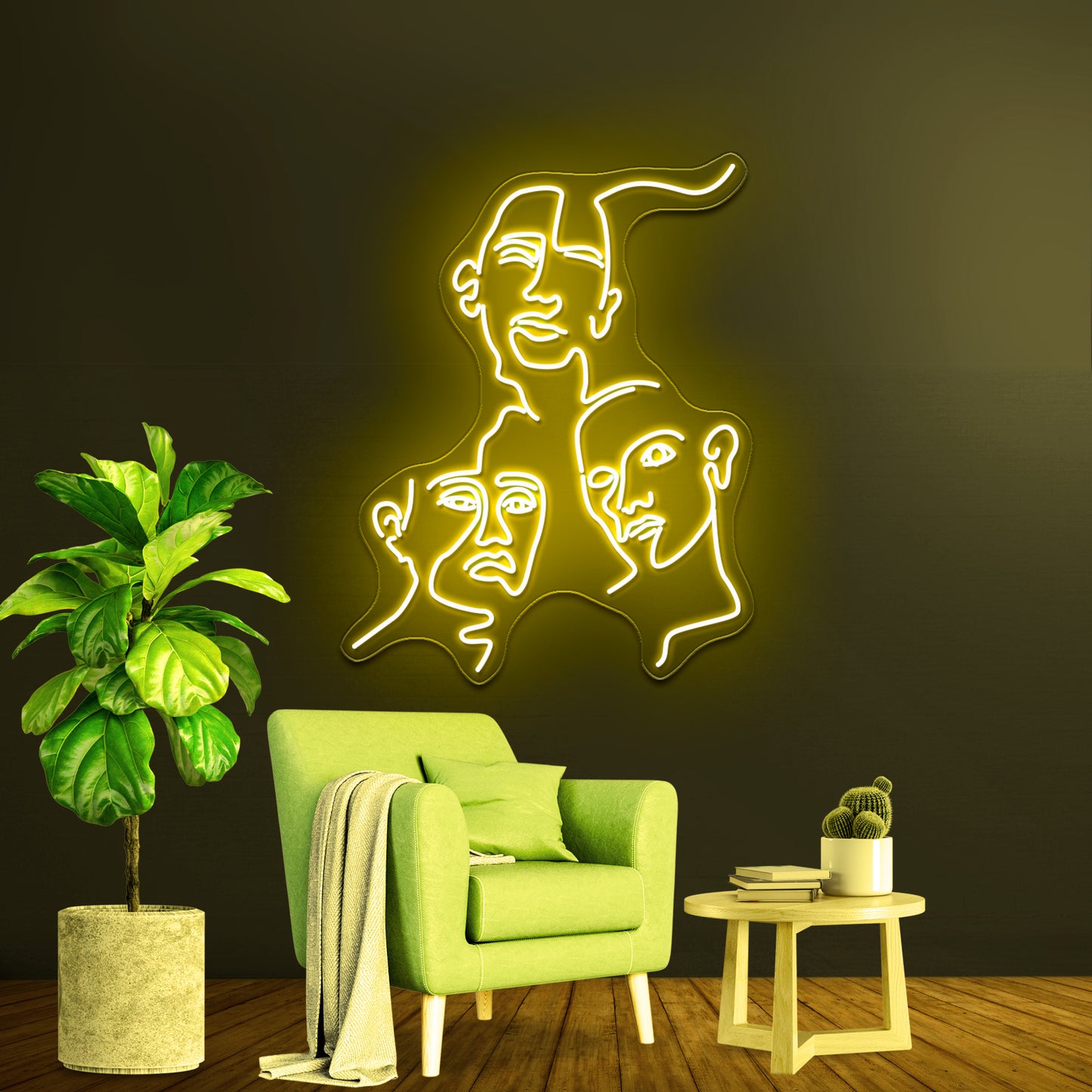 Line Art Women Wall Artwork Neon Signs