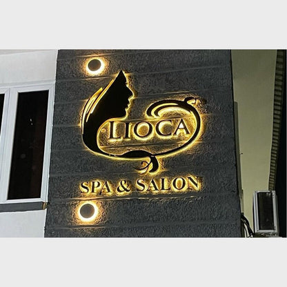 Lioca Spa Salon Logo 3D Backlit Channel Letters Led Light Sign - Shineneon