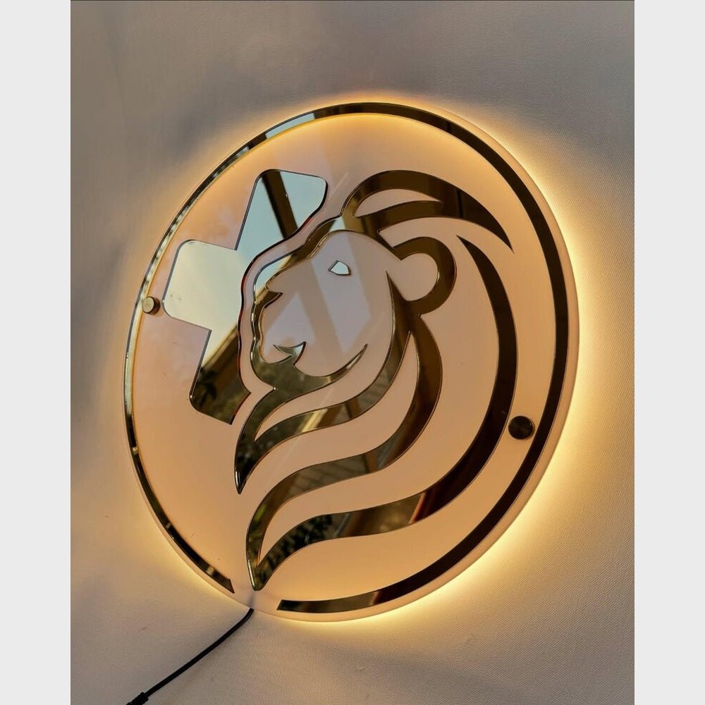 Lion Acrylic Business Logo Sign - Shineneon
