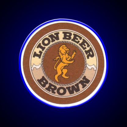 Lion Brown Beer Coaster Beer Bar Decor Led Neon Sign Rgb Color - LED neon sign view 5