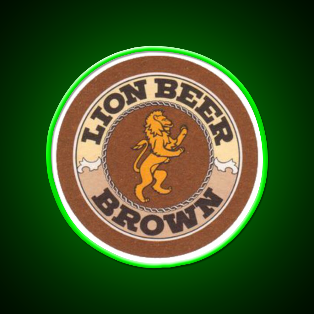 Lion Brown Beer Coaster Beer Bar Decor Led Neon Sign Rgb Color - LED neon sign view 8