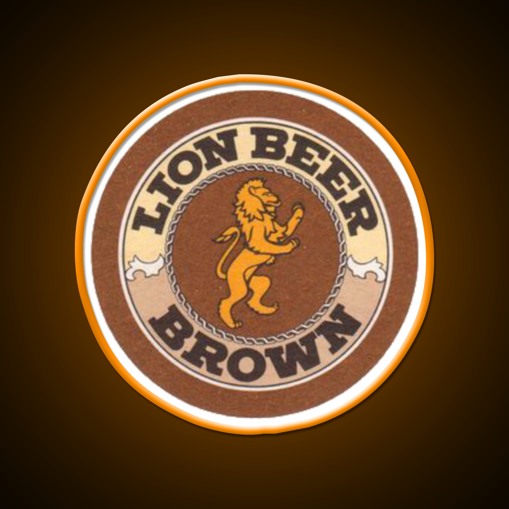 Lion Brown Beer Coaster Beer Bar Decor Led Neon Sign Rgb Color - LED neon sign view 6