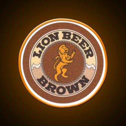 Lion Brown Beer Coaster Beer Bar Decor Led Neon Sign Rgb Color - LED neon sign view 6