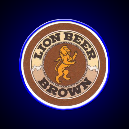 Lion Brown Beer Coaster Classic Png Beer Bar Decor Led Neon Sign Rgb Color - LED neon sign view 5