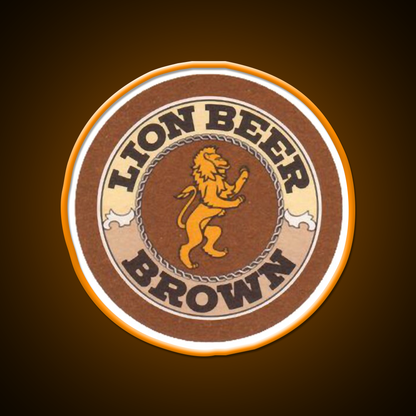 Lion Brown Beer Coaster Classic Png Beer Bar Decor Led Neon Sign Rgb Color - LED neon sign view 6