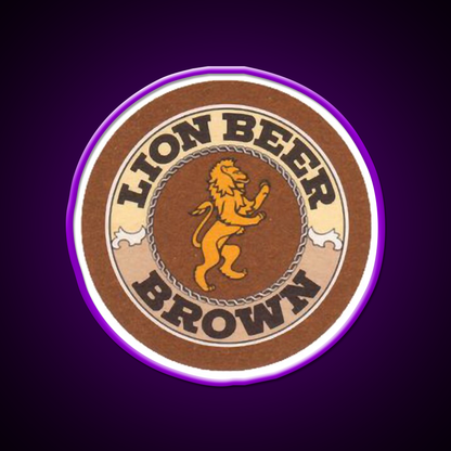Lion Brown Beer Coaster Classic Png Beer Bar Decor Led Neon Sign Rgb Color - LED neon sign view 9