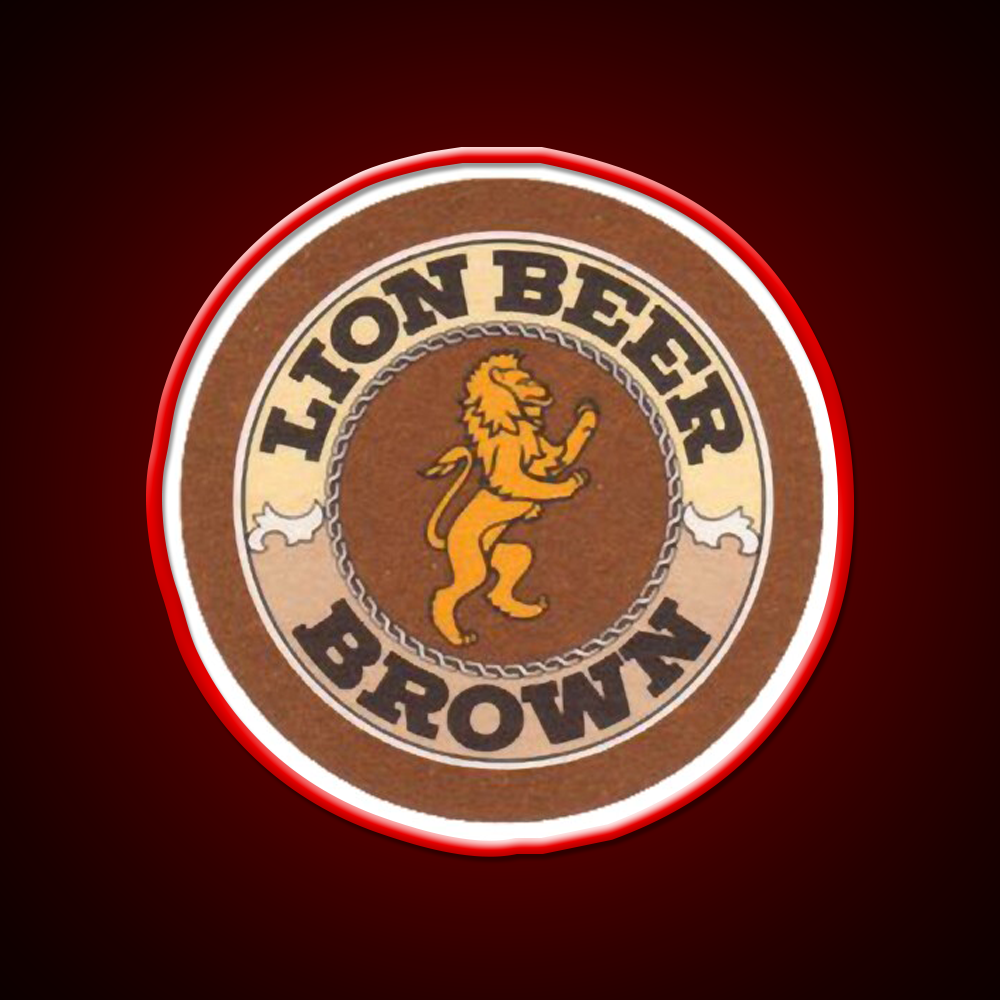 Lion Brown Beer Coaster Classic Png Beer Bar Decor Led Neon Sign Rgb Color - LED neon sign view 10