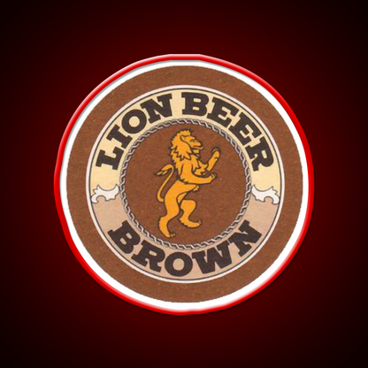 Lion Brown Beer Coaster Classic Png Beer Bar Decor Led Neon Sign Rgb Color - LED neon sign view 10