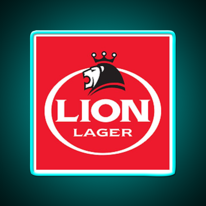 Lion Lager Logo Beer Bar Decor Led Neon Sign Rgb Color - Size and dimension reference