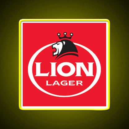 Lion Lager Logo Beer Bar Decor Led Neon Sign Rgb Color - Custom LED neon sign front view
