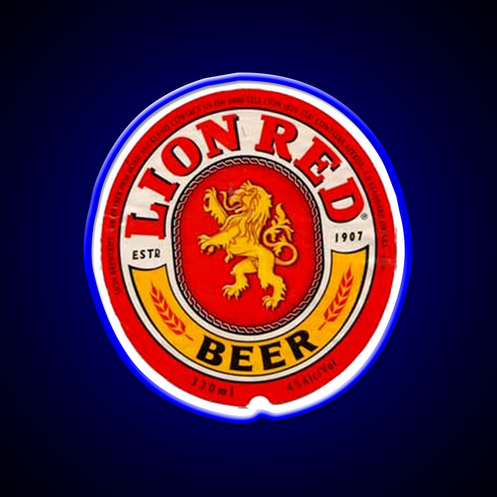 Lion Red Beer Drink Beer Bar Decor Led Neon Sign Rgb Color - LED neon sign view 5