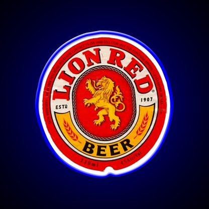 Lion Red Beer Drink Beer Bar Decor Led Neon Sign Rgb Color - LED neon sign view 5