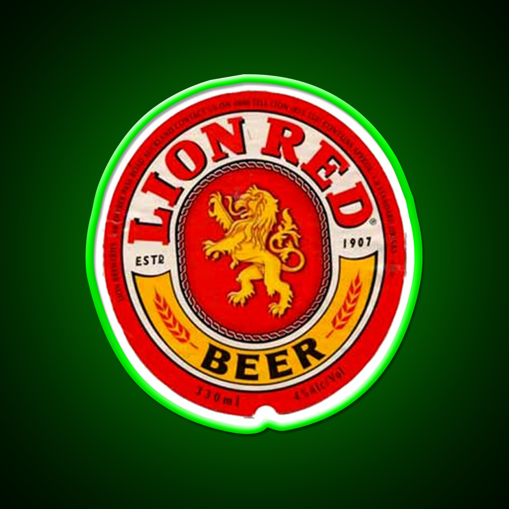 Lion Red Beer Drink Beer Bar Decor Led Neon Sign Rgb Color - LED neon sign view 8