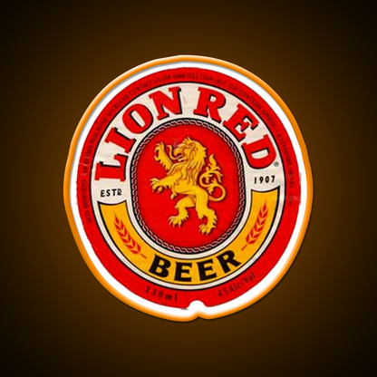 Lion Red Beer Drink Beer Bar Decor Led Neon Sign Rgb Color - LED neon sign view 6