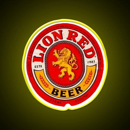 Lion Red Beer Drink Beer Bar Decor Led Neon Sign Rgb Color - LED neon sign view 7