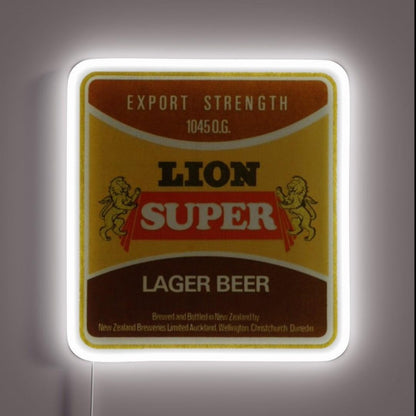 Lion Super Lager Coaster Rgb Led Neon Sign - Custom LED neon sign front view