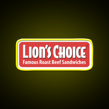 Lions Choice Snack Food Led Neon Sign Rgb Color - Shineneon