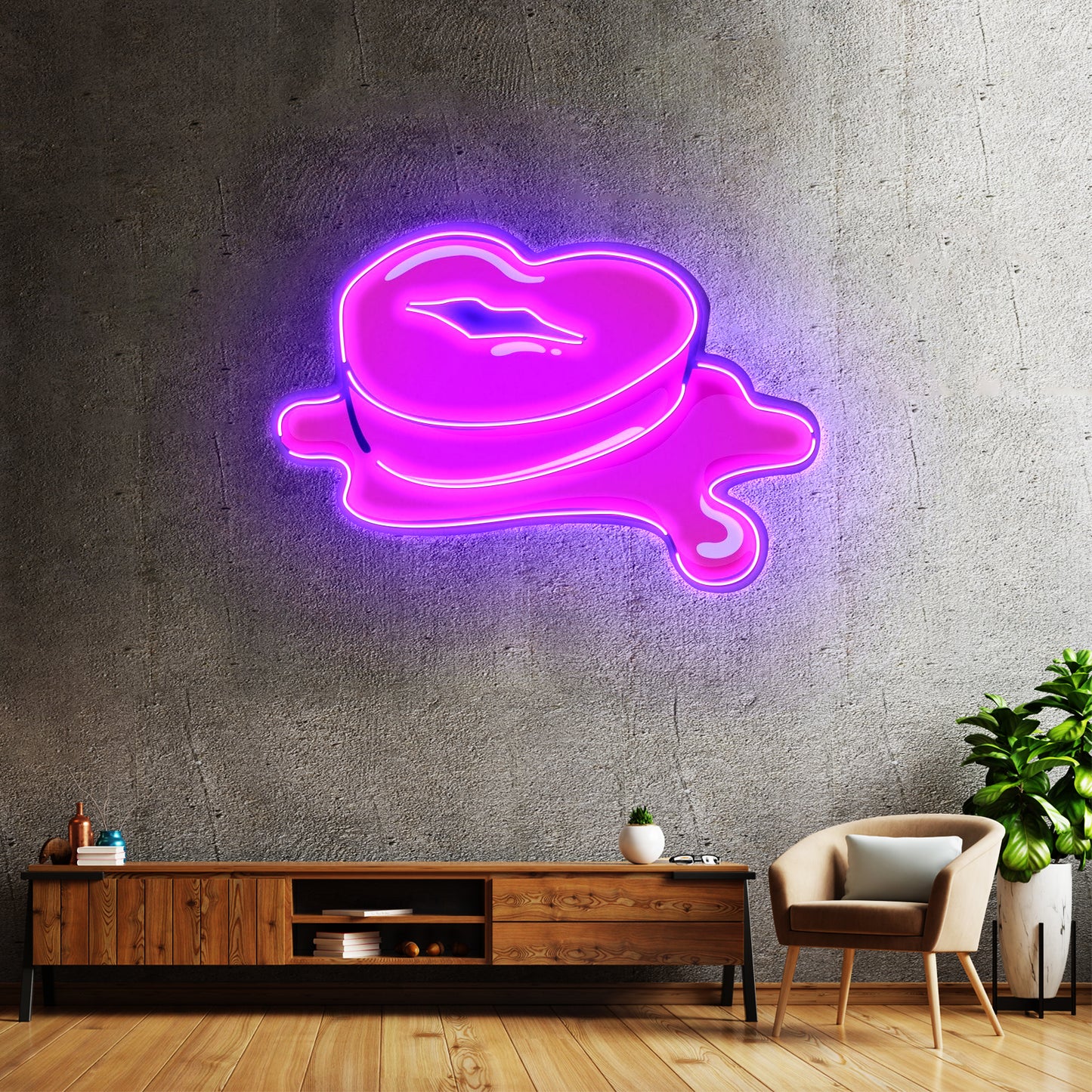 Lip Butter Led Neon Acrylic Artwork For Sale