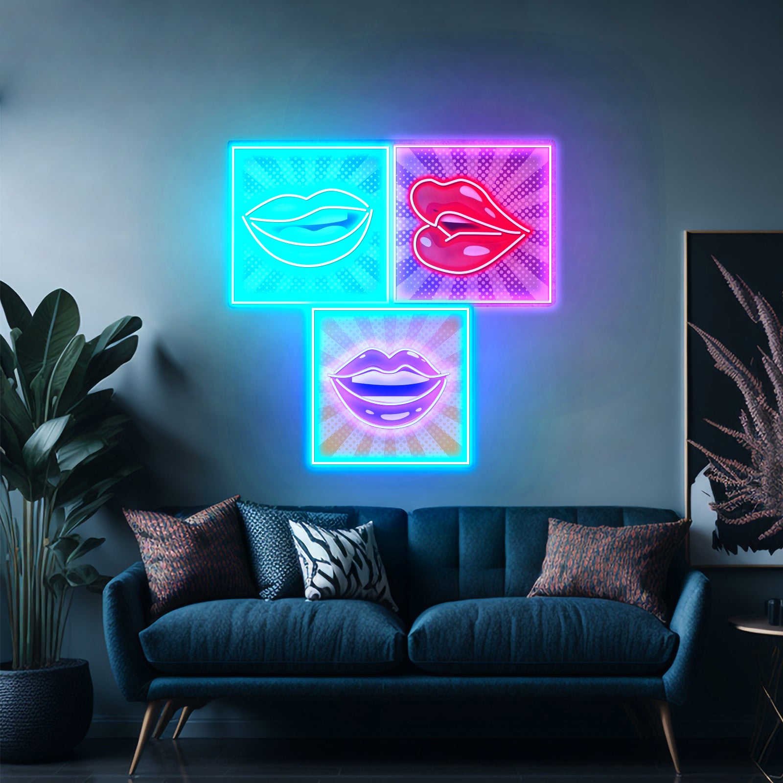 Lip Frame Custom Led Signs Artwork For Sale - Size and dimension reference