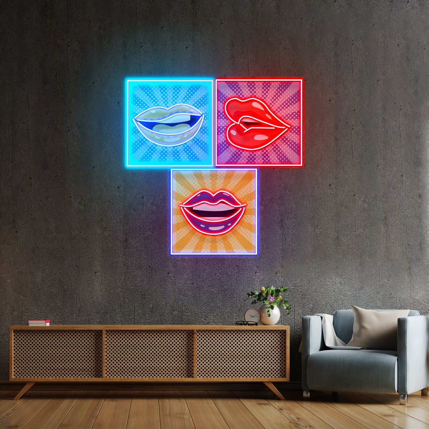 Lip Frame Custom Led Signs Artwork For Sale