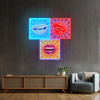 Lip Frame Custom Led Signs Artwork For Sale