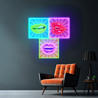 Lip Frame Custom Led Signs Artwork For Sale - LED neon sign view 9