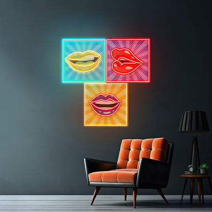Lip Frame Custom Led Signs Artwork For Sale - LED neon sign view 6