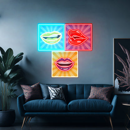 Lip Frame Custom Led Signs Artwork For Sale