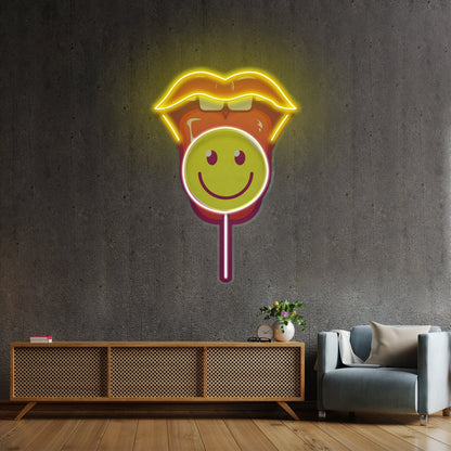 Lip Lolipop Led Neon Sign Light Custom Led Signs - Shineneon