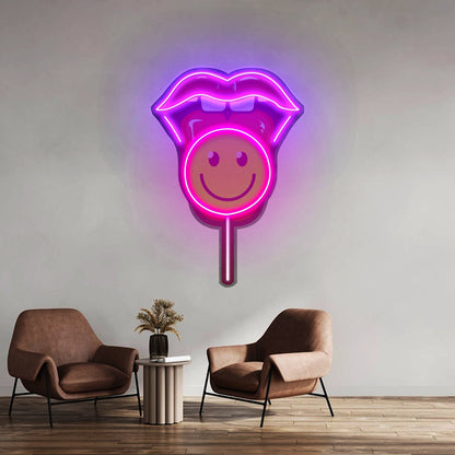 Lip Lolipop Led Neon Sign Light Custom Led Signs - Shineneon