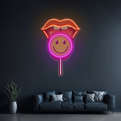 Lip Lolipop Led Neon Sign Light Custom Led Signs - Shineneon
