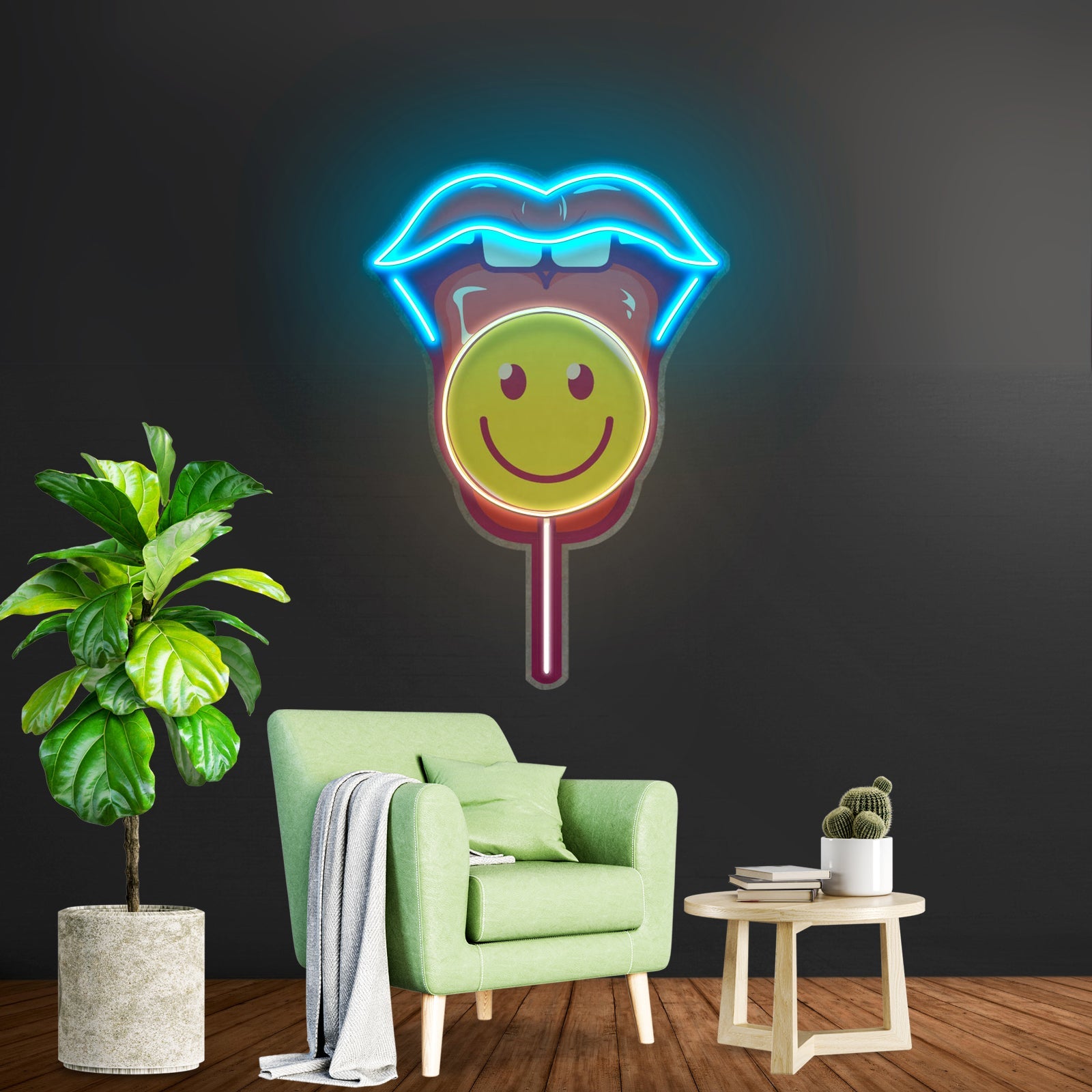Lip Lolipop Led Neon Sign Light Custom Led Signs - Shineneon