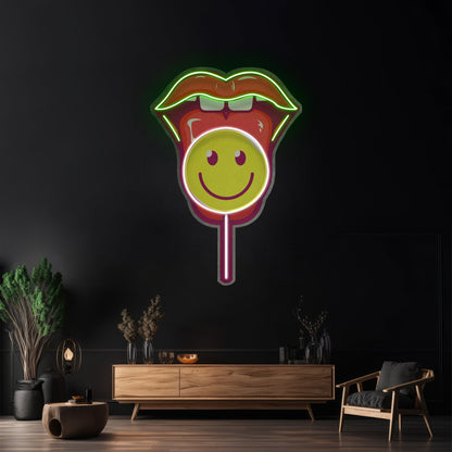 Lip Lolipop Led Neon Sign Light Custom Led Signs - Shineneon