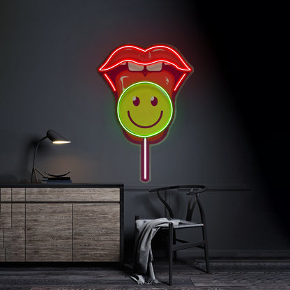 Lip Lolipop Led Neon Sign Light Custom Led Signs - Shineneon