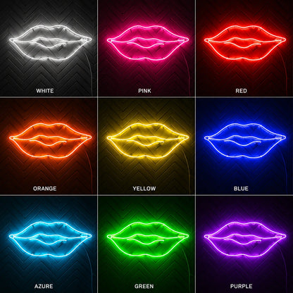 Lips Lounge Neon Sign LED Neon Sign color grid