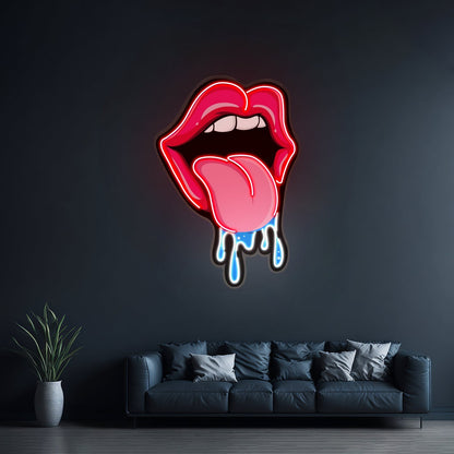 Lips Skateboard Custom Led Signs Artwork For Sale - Shineneon